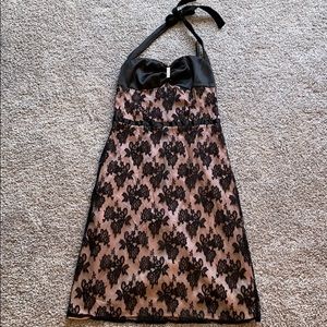 Arden B lace overlay dress halter neck size M